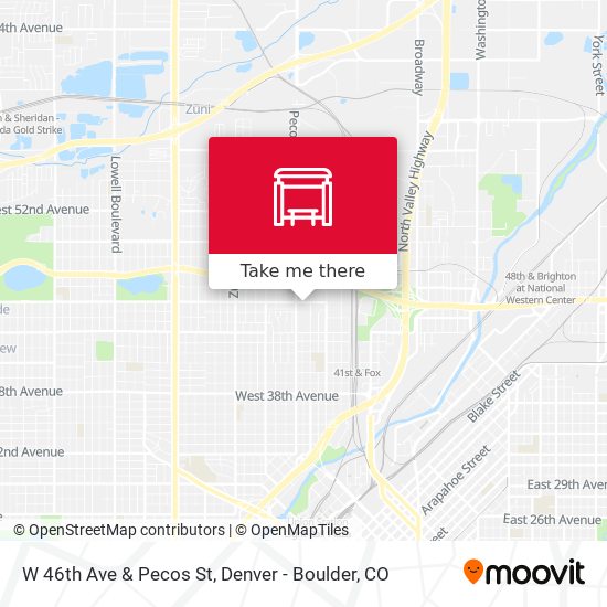 W 46th Ave & Pecos St map