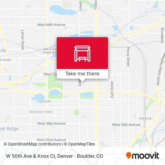 W 50th Ave & Knox Ct map