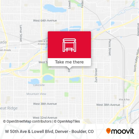 W 50th Ave & Lowell Blvd map