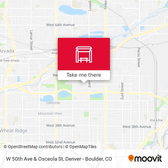 W 50th Ave & Osceola St map