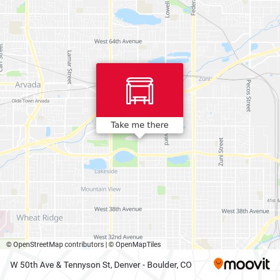 W 50th Ave & Tennyson St map