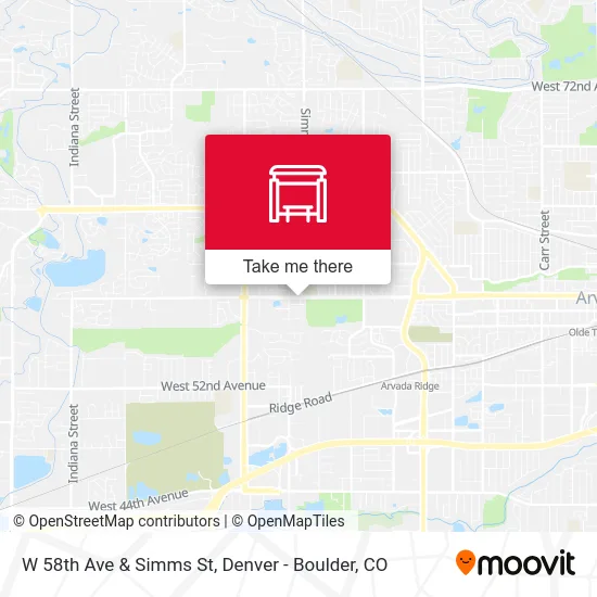 W 58th Ave & Simms St map