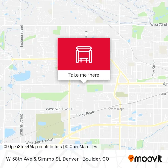 W 58th Ave & Simms St map