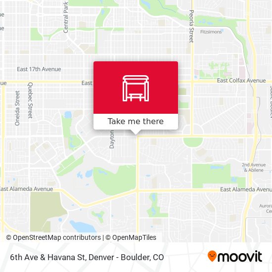 6th Ave & Havana St map