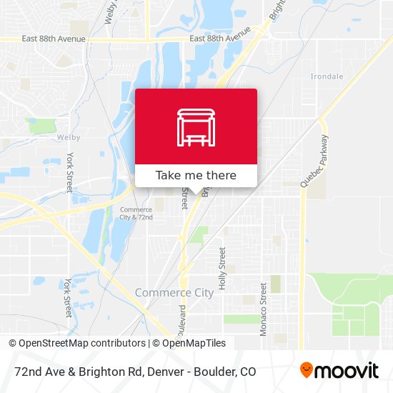 72nd Ave & Brighton Rd map