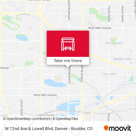 W 72nd Ave & Lowell Blvd map