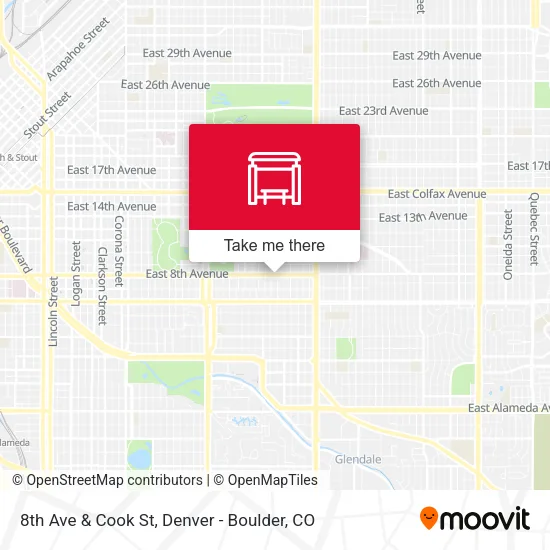 8th Ave & Cook St map