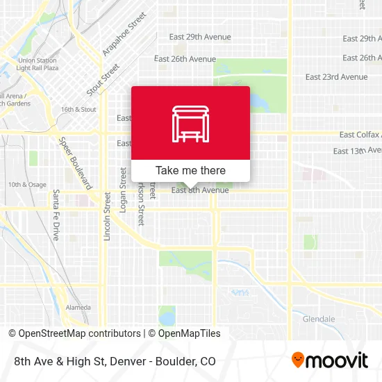 8th Ave & High St map