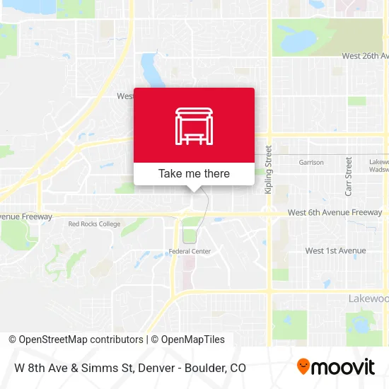 W 8th Ave & Simms St map