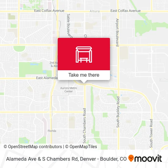 Alameda Ave & S Chambers Rd map