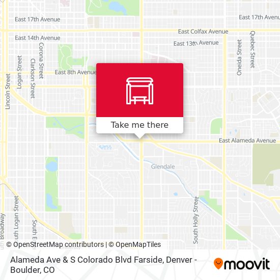 Alameda Ave & S Colorado Blvd Farside map