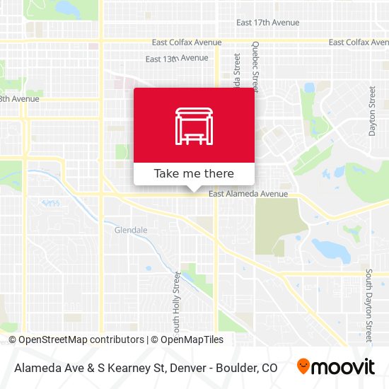 Alameda Ave & S Kearney St map