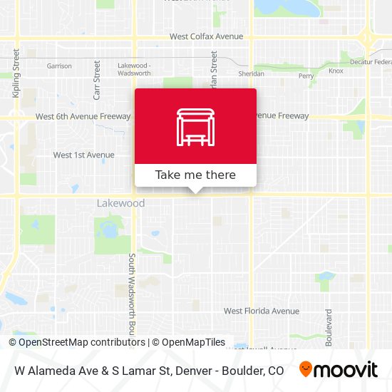 W Alameda Ave & S Lamar St map