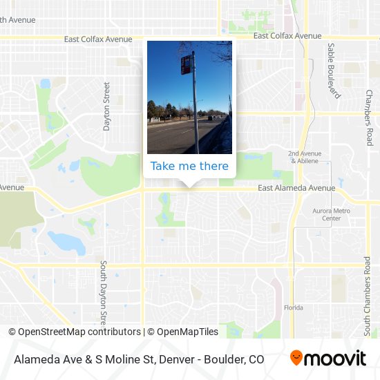 Alameda Ave & S Moline St map