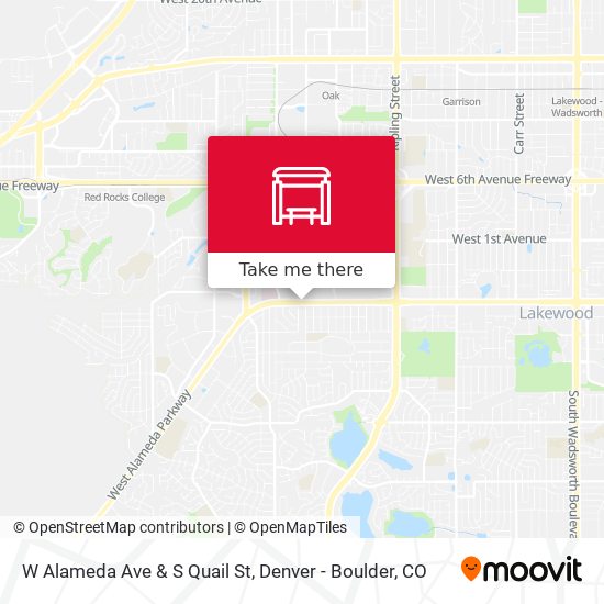 W Alameda Ave & S Quail St map
