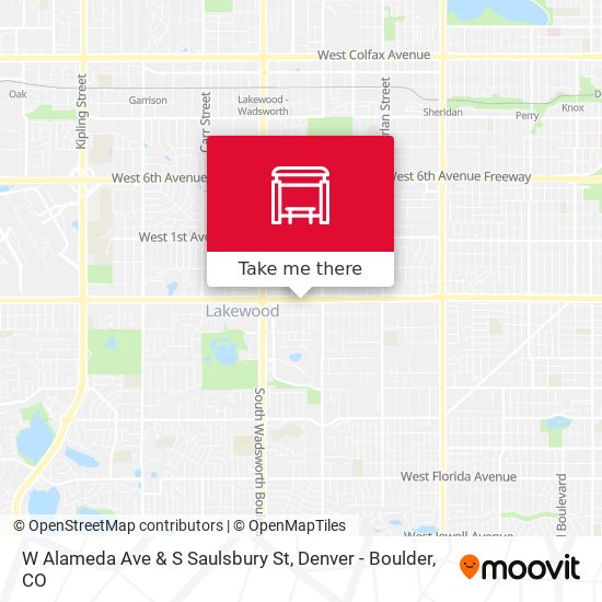W Alameda Ave & S Saulsbury St map