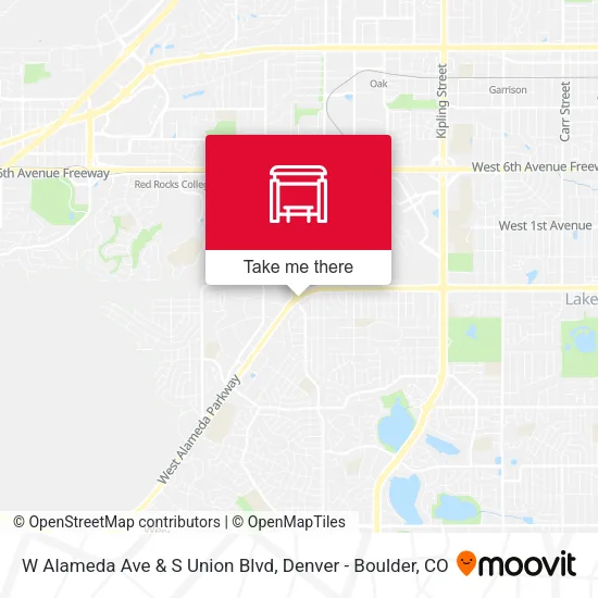 W Alameda Ave & S Union Blvd map