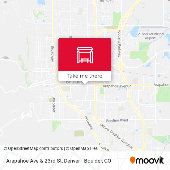 Arapahoe Ave & 23rd St map