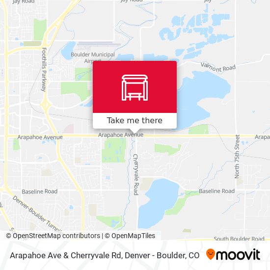 Arapahoe Ave & Cherryvale Rd map