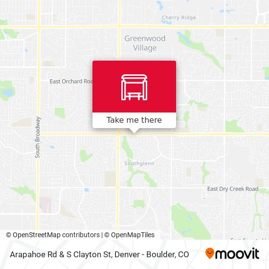 Arapahoe Rd & S Clayton St map