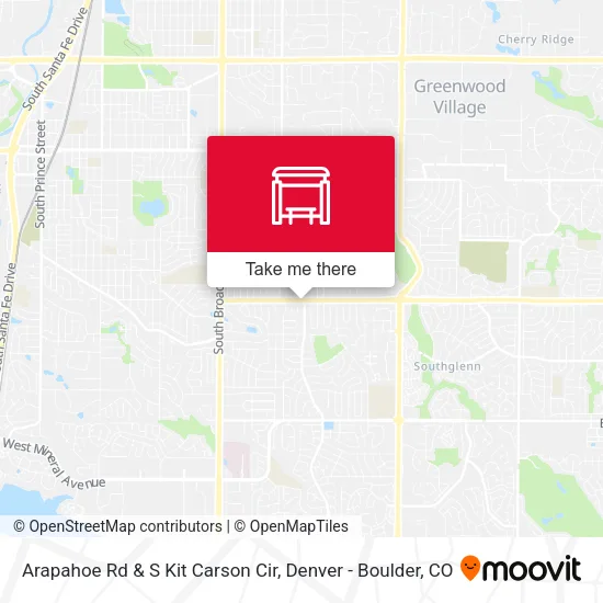 Arapahoe Rd & S Kit Carson Cir map