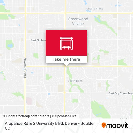 Arapahoe Rd & S University Blvd map