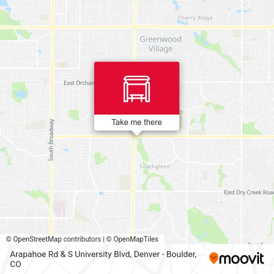 Mapa de Arapahoe Rd & S University Blvd