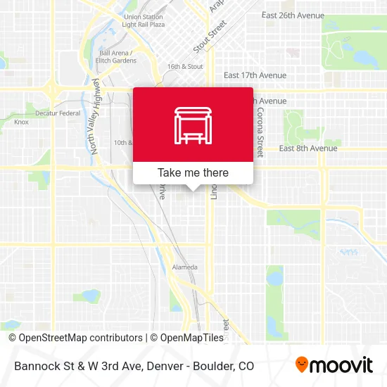 Mapa de Bannock St & W 3rd Ave