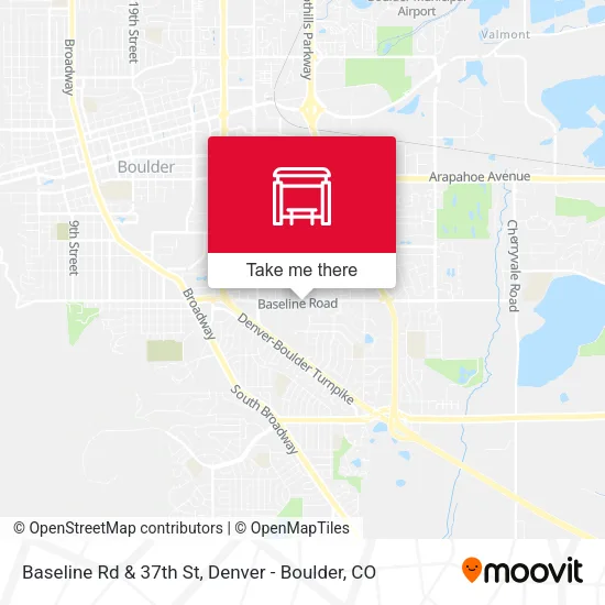 Baseline Rd & 37th St map