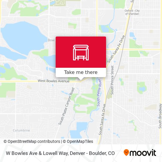 W Bowles Ave & Lowell Way map