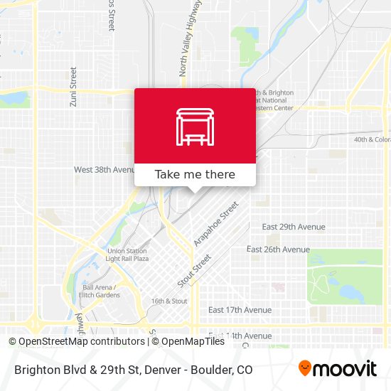 Brighton Blvd & 29th St map