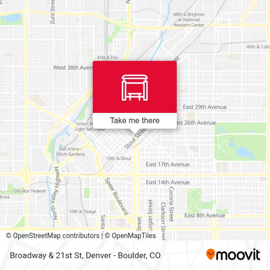 Broadway & 21st St map