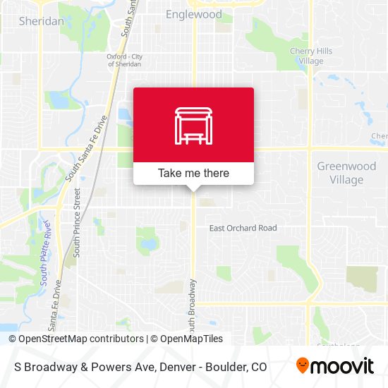 S Broadway & Powers Ave map
