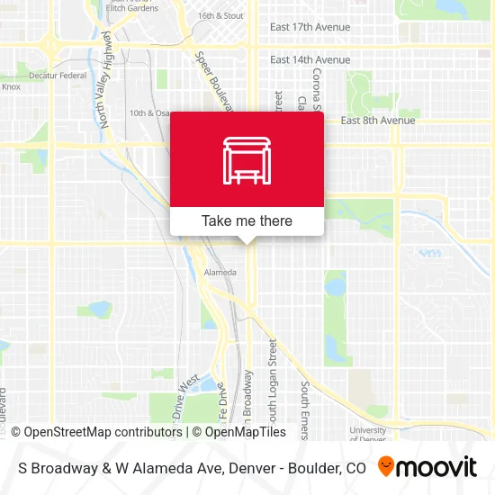 Mapa de S Broadway & W Alameda Ave