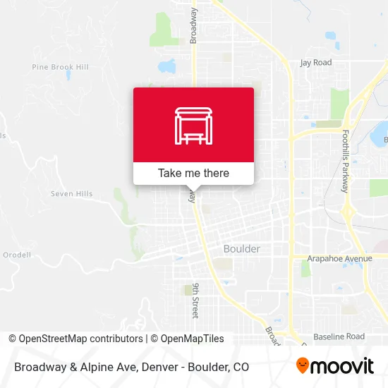 Broadway & Alpine Ave map