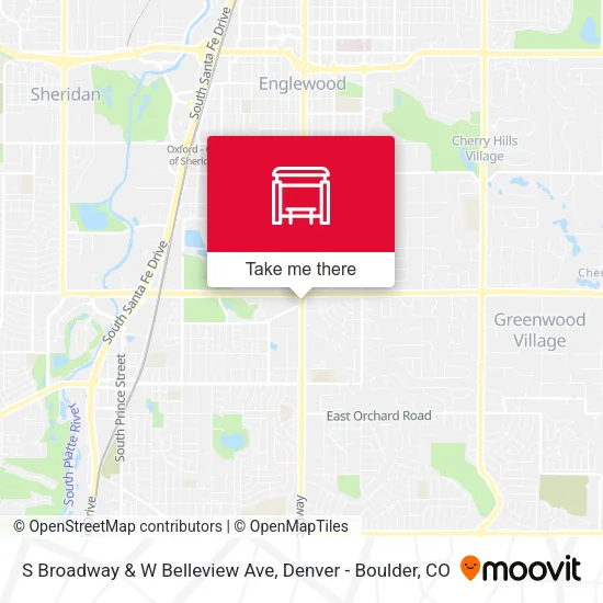 Mapa de S Broadway & W Belleview Ave