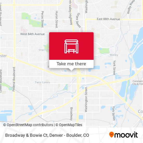 Broadway & Bowie Ct map