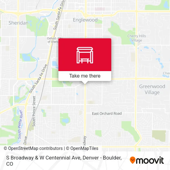 Mapa de S Broadway & W Centennial Ave