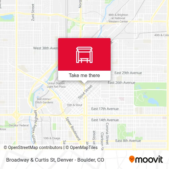 Broadway & Curtis St map