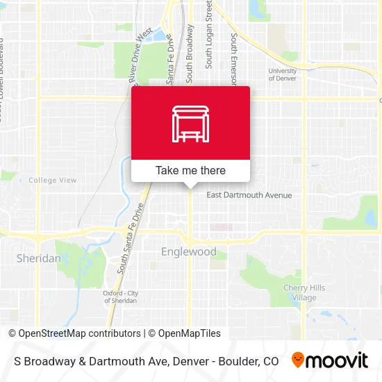 Mapa de S Broadway & Dartmouth Ave
