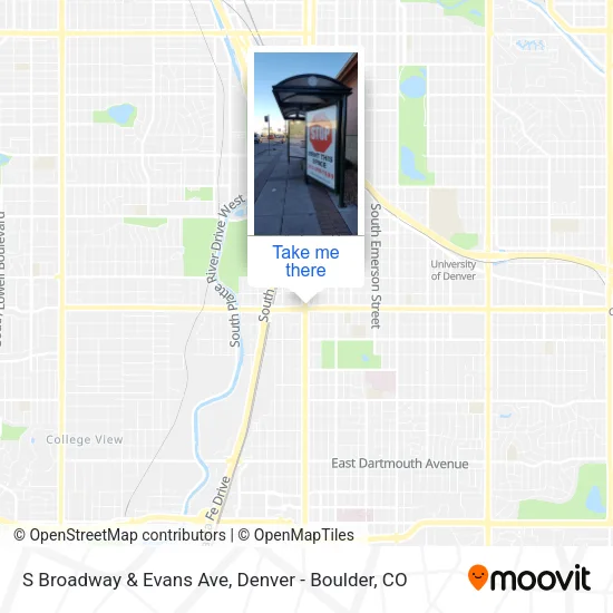 Mapa de S Broadway & Evans Ave