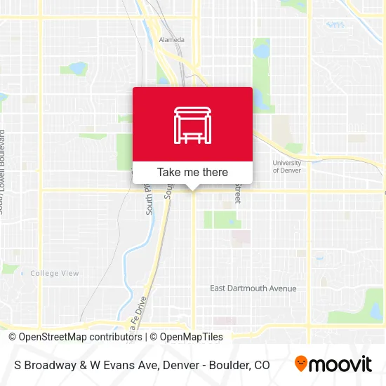 Mapa de S Broadway & W Evans Ave