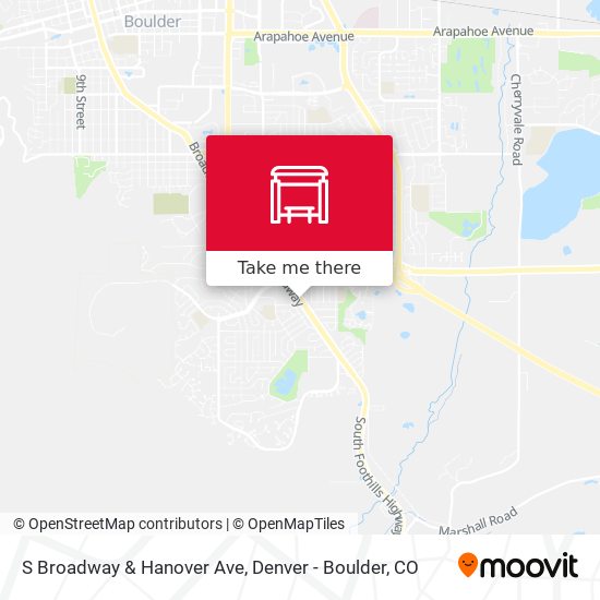 S Broadway & Hanover Ave map