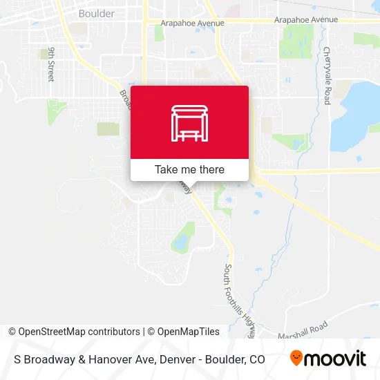 S Broadway & Hanover Ave map