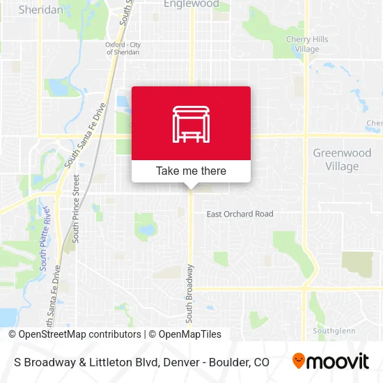 Mapa de S Broadway & Littleton Blvd