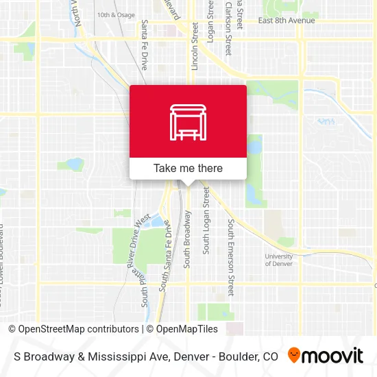 Mapa de S Broadway & Mississippi Ave