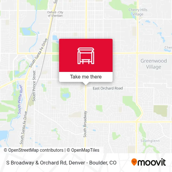 S Broadway & Orchard Rd map