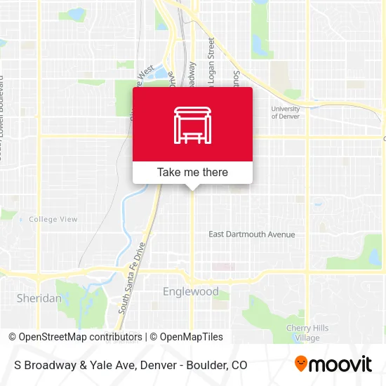 Mapa de S Broadway & Yale Ave