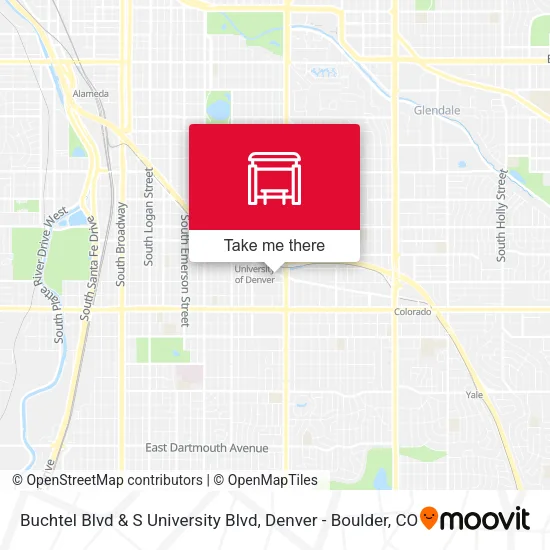 Mapa de Buchtel Blvd & S University Blvd