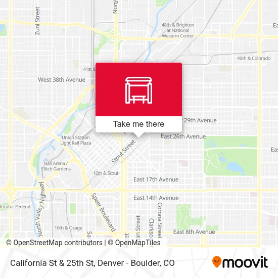 California St & 25th St map